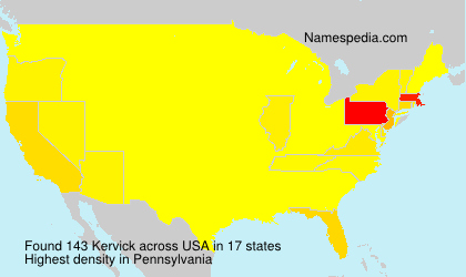 Surname Kervick in USA Surname Kervick in USA