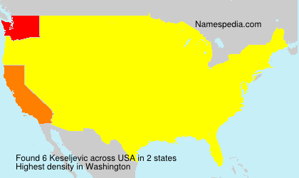 Surname Keseljevic in USA Surname Keseljevic in USA