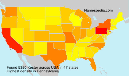 Surname Kester in USA Surname Kester in USA
