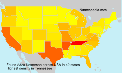 Surname Kesterson in USA Surname Kesterson in USA