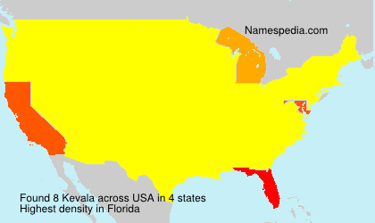 Surname Kevala in USA Surname Kevala in USA
