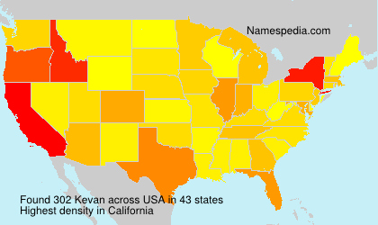 Surname Kevan in USA Surname Kevan in USA