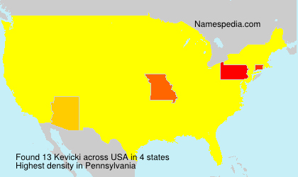 Surname Kevicki in USA Surname Kevicki in USA
