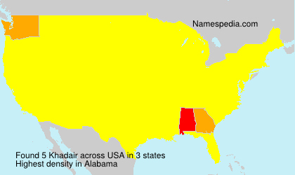 Surname Khadair in USA Surname Khadair in USA