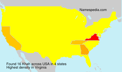 Surname Khah in USA Surname Khah in USA