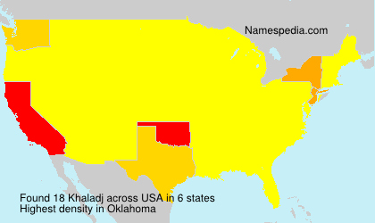 Surname Khaladj in USA Surname Khaladj in USA