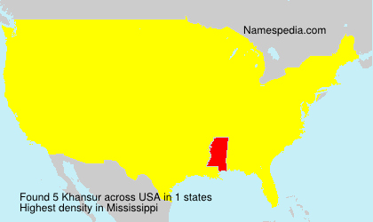 Surname Khansur in USA