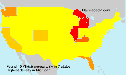 Surname Khdair in USA Surname Khdair in USA