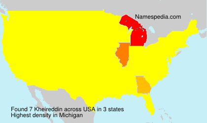 Surname Kheireddin in USA Surname Kheireddin in USA