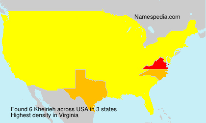 Surname Kheirieh in USA Surname Kheirieh in USA