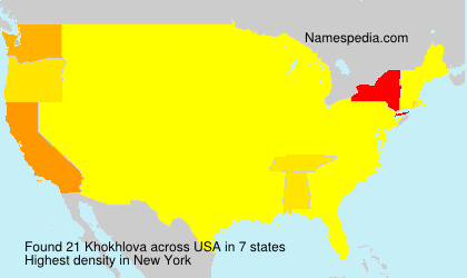 Surname Khokhlova in USA