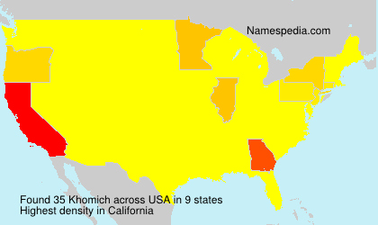 Surname Khomich in USA Surname Khomich in USA
