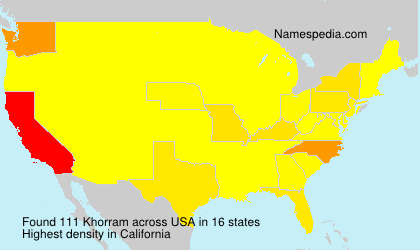 Surname Khorram in USA Surname Khorram in USA