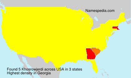 Surname Khosrowjerdi in USA Surname Khosrowjerdi in USA