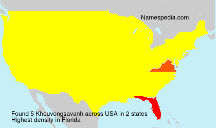 Surname Khouvongsavanh in USA Surname Khouvongsavanh in USA