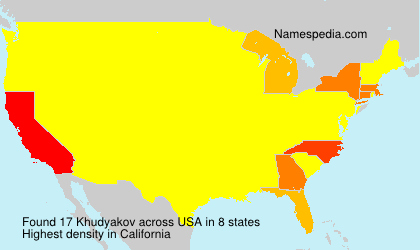 Surname Khudyakov in USA