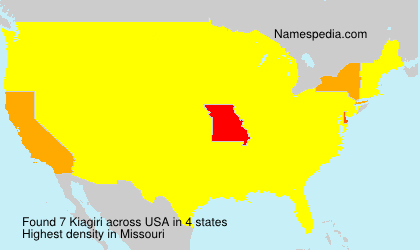 Surname Kiagiri in USA Surname Kiagiri in USA