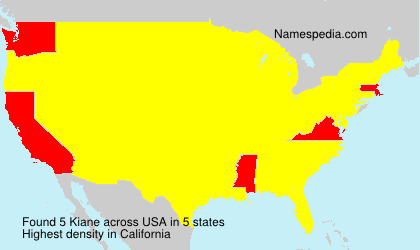 Surname Kiane in USA Surname Kiane in USA
