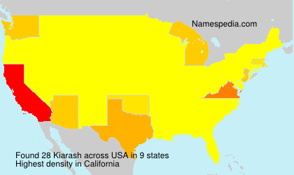 Surname Kiarash in USA Surname Kiarash in USA