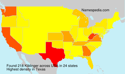 Surname Kiblinger in USA Surname Kiblinger in USA