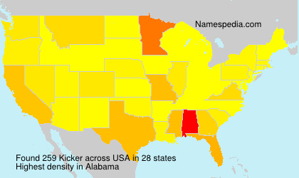 Surname Kicker in USA Surname Kicker in USA