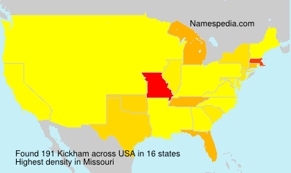 Surname Kickham in USA Surname Kickham in USA