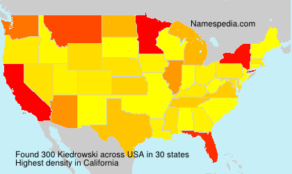 Surname Kiedrowski in USA Surname Kiedrowski in USA