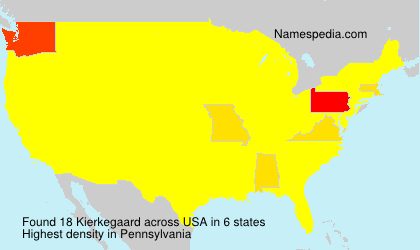 Surname Kierkegaard in USA Surname Kierkegaard in USA
