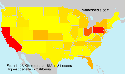 Surname Kihm in USA Surname Kihm in USA