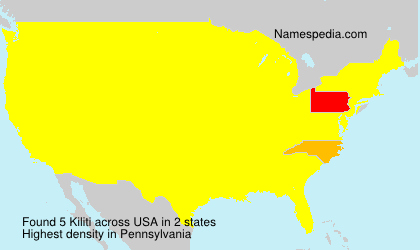 Surname Kiliti in USA Surname Kiliti in USA