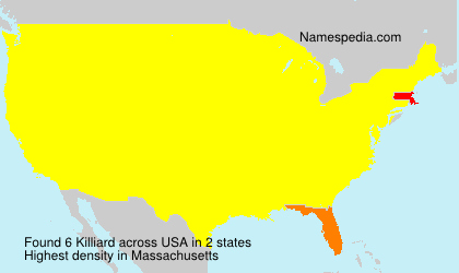 Surname Killiard in USA Surname Killiard in USA