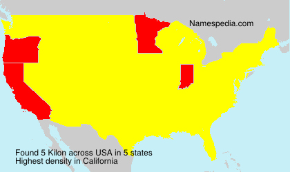 Surname Kilon in USA Surname Kilon in USA