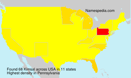 Surname Kimsal in USA Surname Kimsal in USA