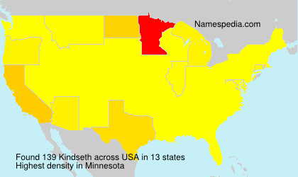 Surname Kindseth in USA Surname Kindseth in USA