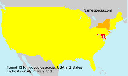 Surname Kinigopoulos in USA Surname Kinigopoulos in USA