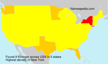 Surname Kininger in USA Surname Kininger in USA