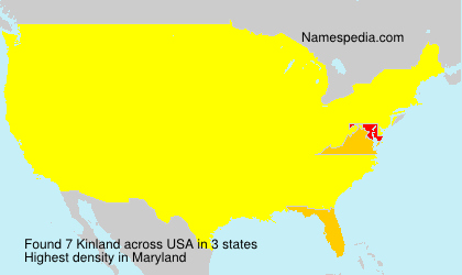 Surname Kinland in USA Surname Kinland in USA