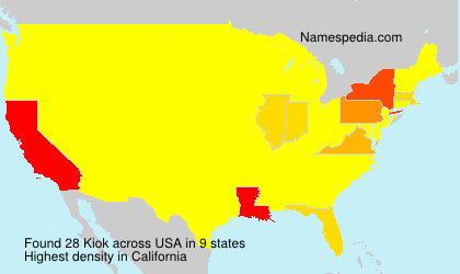 Surname Kiok in USA Surname Kiok in USA