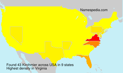 Surname Kirchmier in USA Surname Kirchmier in USA