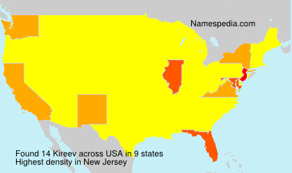 Surname Kireev in USA Surname Kireev in USA