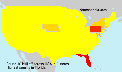 Surname Kirilloff in USA Surname Kirilloff in USA