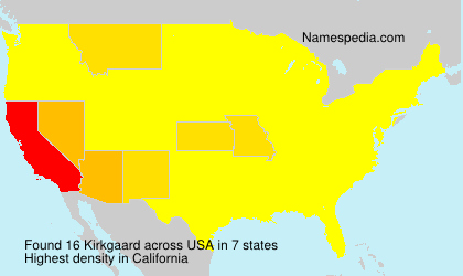 Surname Kirkgaard in USA Surname Kirkgaard in USA