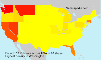 Surname Kirkness in USA Surname Kirkness in USA