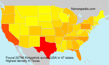 Surname Kirkpatrick in USA Surname Kirkpatrick in USA