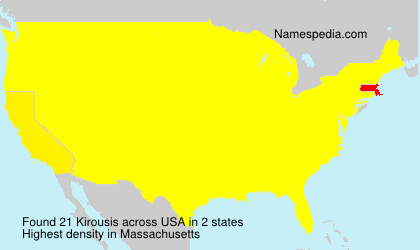 Surname Kirousis in USA Surname Kirousis in USA