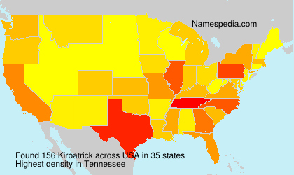 Surname Kirpatrick in USA Surname Kirpatrick in USA