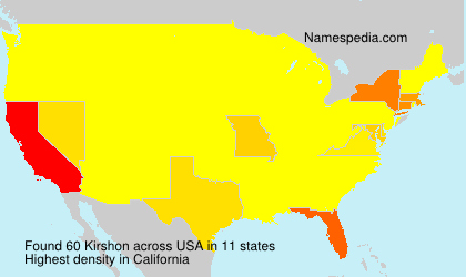Surname Kirshon in USA Surname Kirshon in USA