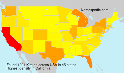 Surname Kirsten in USA Surname Kirsten in USA