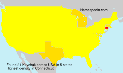 Surname Kirychuk in USA Surname Kirychuk in USA