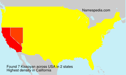 Surname Kissoyan in USA Surname Kissoyan in USA